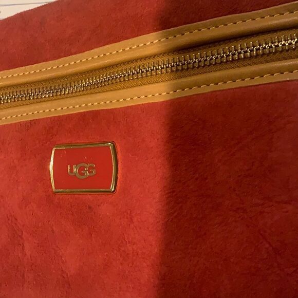 Red Ugg Jane Wallet Shearling Bag Clutch 8.75 x 6.5 - Picture 6 of 6